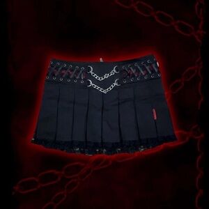 Tripp nyc vintage black and red corset chain skirt